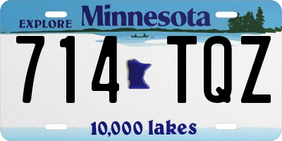MN license plate 714TQZ