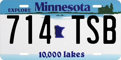 MN license plate 714TSB