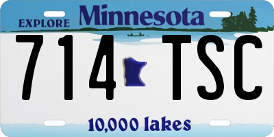 MN license plate 714TSC