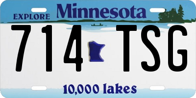 MN license plate 714TSG
