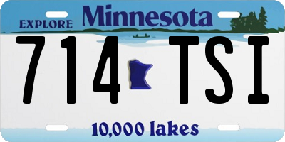 MN license plate 714TSI