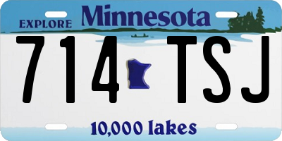 MN license plate 714TSJ