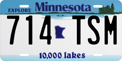 MN license plate 714TSM
