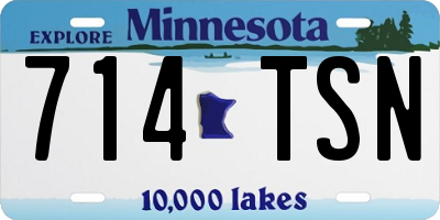 MN license plate 714TSN