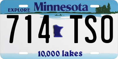 MN license plate 714TSO