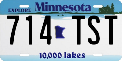 MN license plate 714TST
