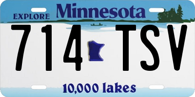 MN license plate 714TSV