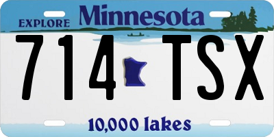 MN license plate 714TSX