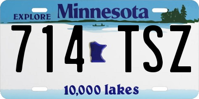 MN license plate 714TSZ