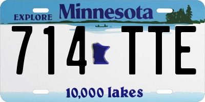 MN license plate 714TTE