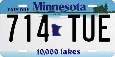 MN license plate 714TUE