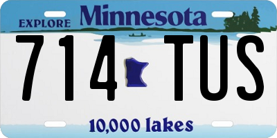 MN license plate 714TUS