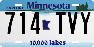 MN license plate 714TVY