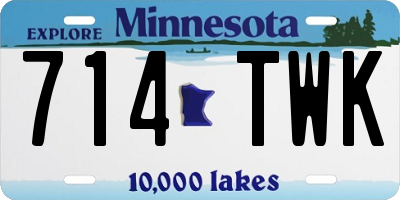 MN license plate 714TWK