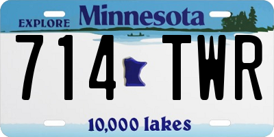MN license plate 714TWR