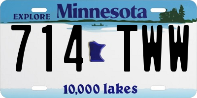 MN license plate 714TWW