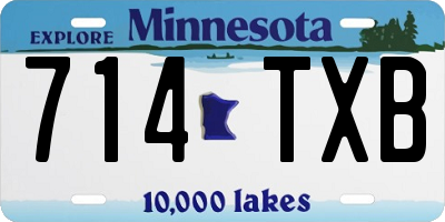 MN license plate 714TXB