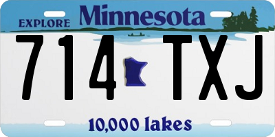 MN license plate 714TXJ