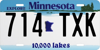 MN license plate 714TXK