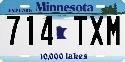 MN license plate 714TXM