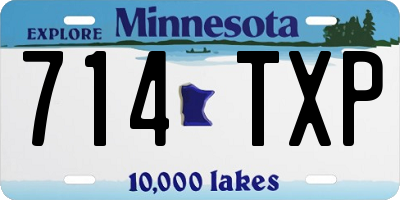 MN license plate 714TXP