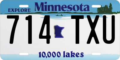 MN license plate 714TXU