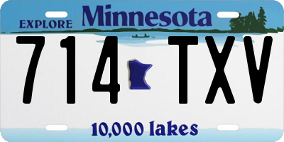 MN license plate 714TXV