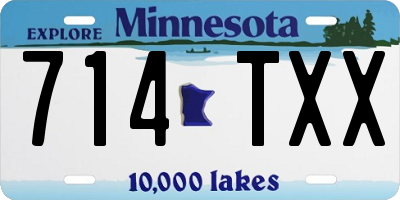 MN license plate 714TXX