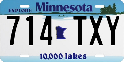 MN license plate 714TXY