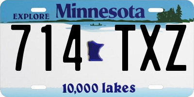 MN license plate 714TXZ