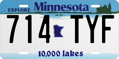 MN license plate 714TYF