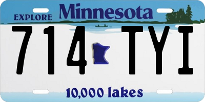 MN license plate 714TYI