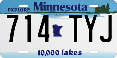 MN license plate 714TYJ