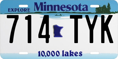 MN license plate 714TYK