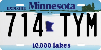 MN license plate 714TYM
