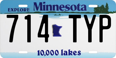 MN license plate 714TYP