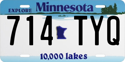 MN license plate 714TYQ