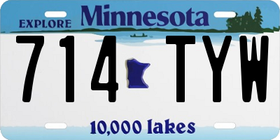 MN license plate 714TYW