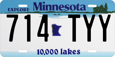 MN license plate 714TYY