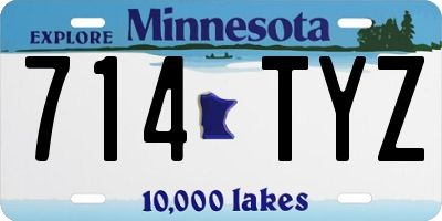 MN license plate 714TYZ