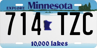 MN license plate 714TZC