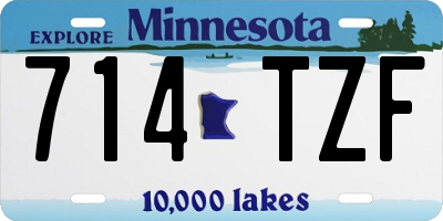 MN license plate 714TZF