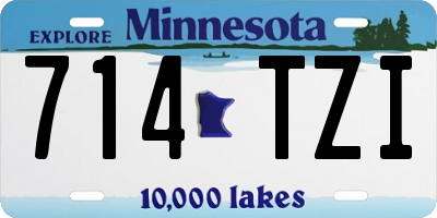 MN license plate 714TZI