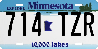 MN license plate 714TZR