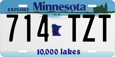 MN license plate 714TZT