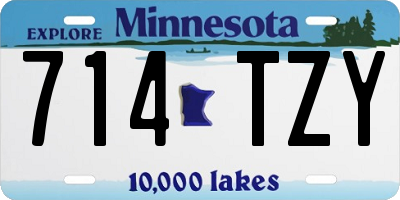 MN license plate 714TZY