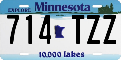 MN license plate 714TZZ