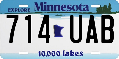 MN license plate 714UAB