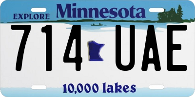 MN license plate 714UAE