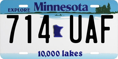 MN license plate 714UAF